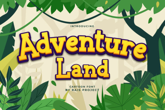 Adventure Land Display Font for Playful Editorial Design