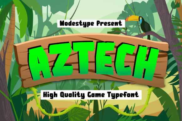 Aztech Font: Chunky, Playful Display Fonts for Handmade Joy
