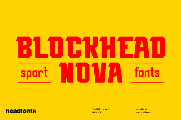 Blockhead Nova Display Font for Handmade Creators