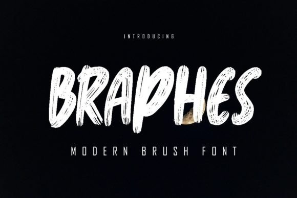 Braphes: A Textured Brush Display Font for Bold Brand Campaigns