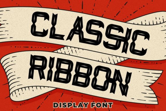 Classic Ribbon Display Font for Bold Headlines