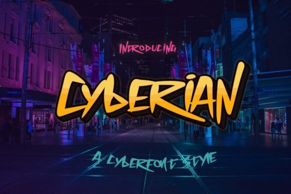 Cyberian Font: A Futuristic Display Font for Bold Campaigns