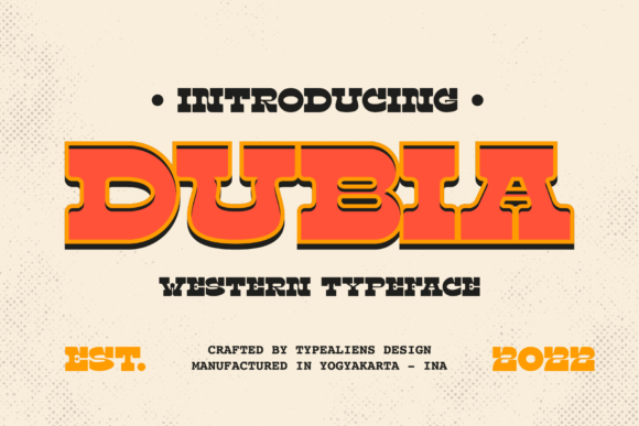 Dubia: A Bold Western-Style Display Font for Editorial Design