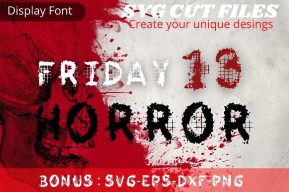 Friday 13 Horror Font for Halloween Branding