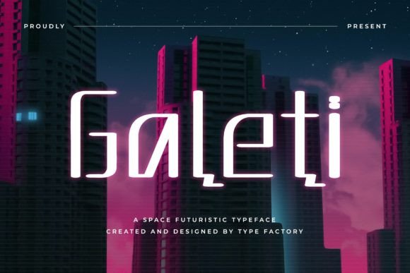 Galeti Futuristic Display Font for Crafters & Sellers