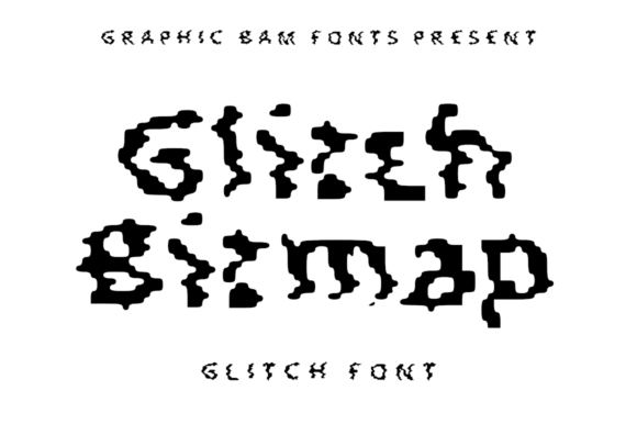 Glitch Bitmap Display Font for Handmade Creators