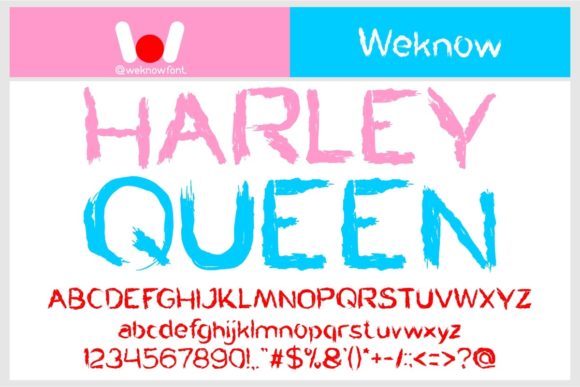 Harley Queen Display Font for Handmade Branding