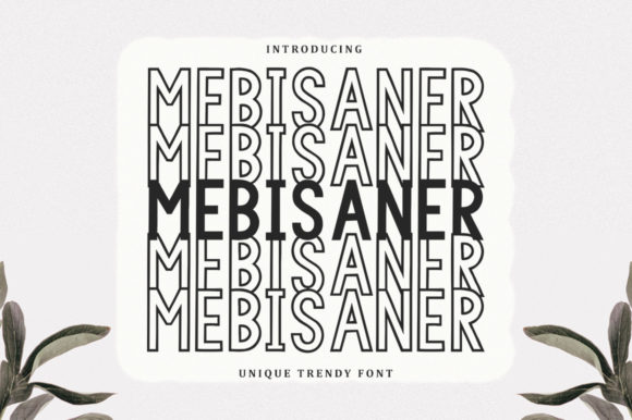 Mebisaner: A Fun Stacked Font for Editorial Design