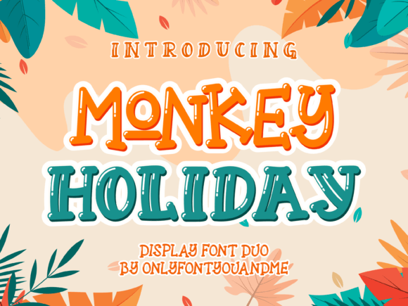 Monkey Holiday Duo Display Font for Handmade Creatives