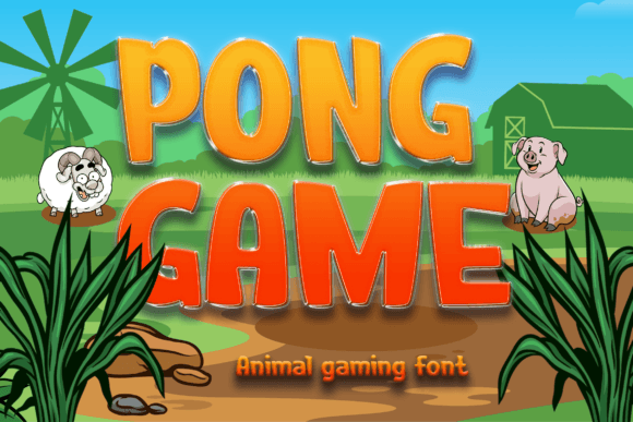 Pong Game Font for Playful Editorial Design