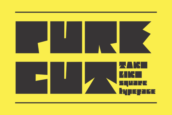 Purecut Display Font for Bold Editorial Impact