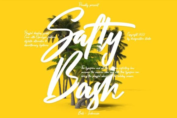 Salty Bash: A Playful Tropical Display Font for Scroll-Stopping Campaigns
