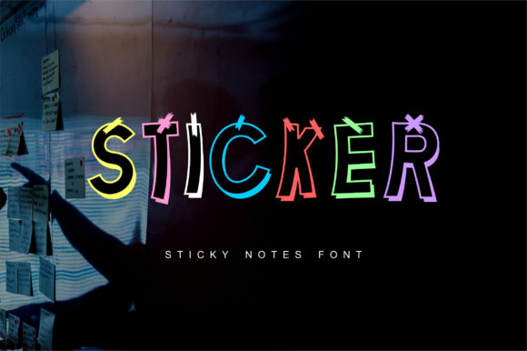 Sticker Font: A Tape-Outline Display Font for Real Branding